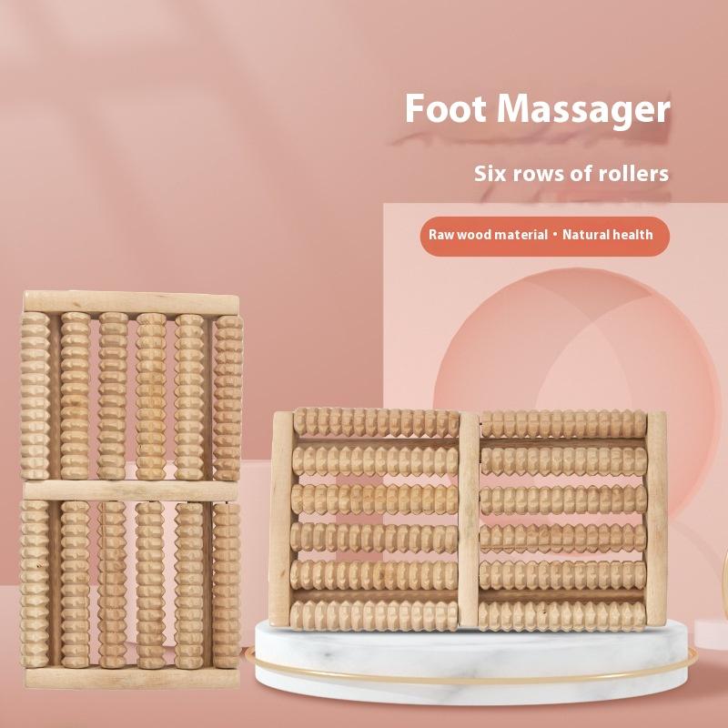 Reflexology Foot Roller - Fitness Health Care Foot Massager, Wooden