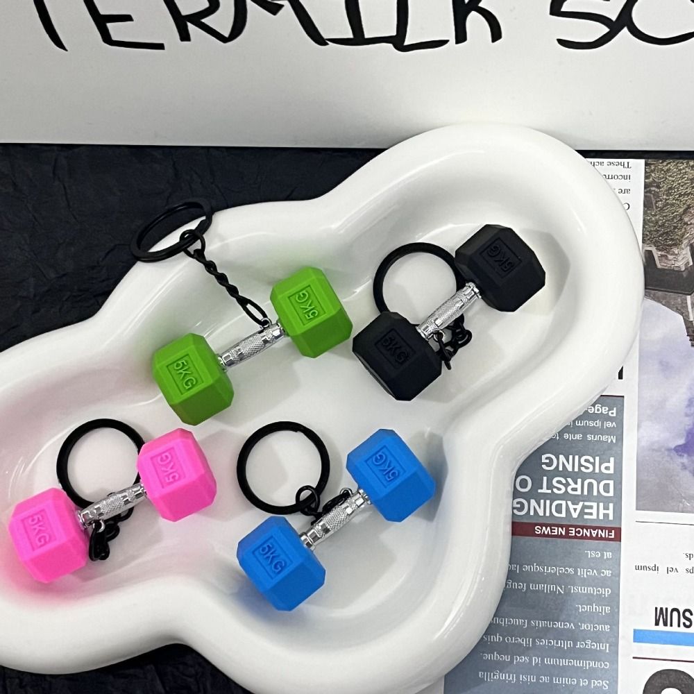Health Wellness Gifts - Fitness Equipment Dumbbell Keychain Hanging Ornament