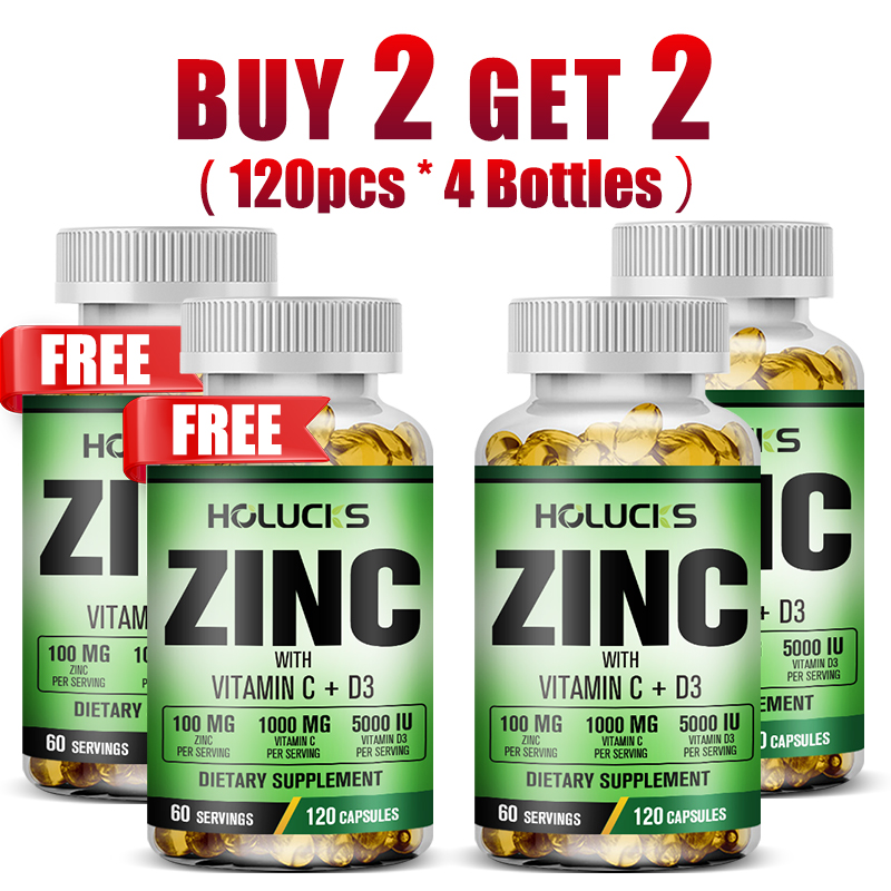 Health Wellness Vitamins - HOLUCKS Premium Zinc Vitamin C D3