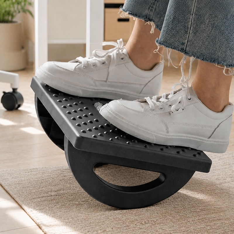 Reflexology Foot Roller - Portable Foot Stool with Massage Rollers