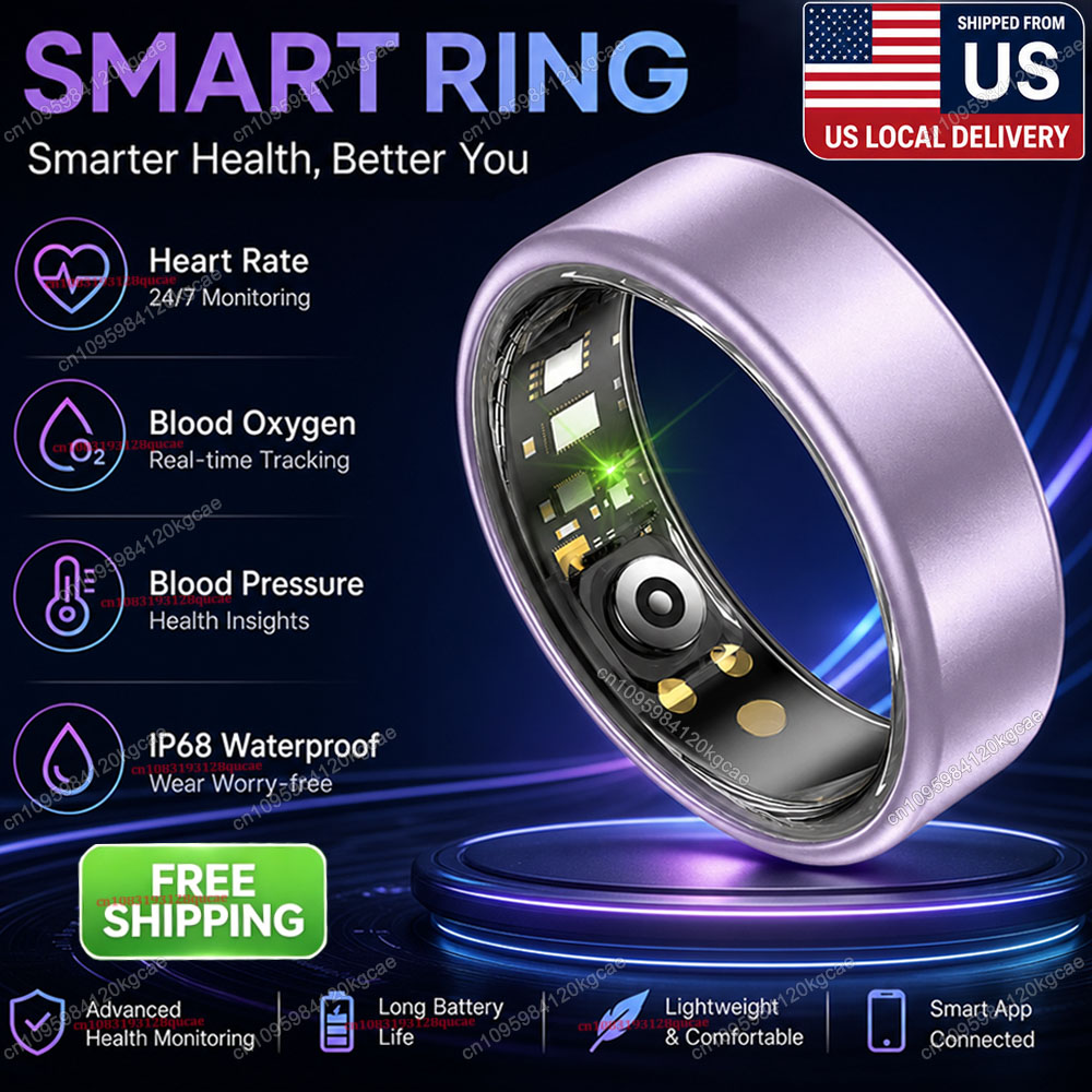 Blood Oxygen Monitor - Smart Ring Heart Rate Blood Oxygen