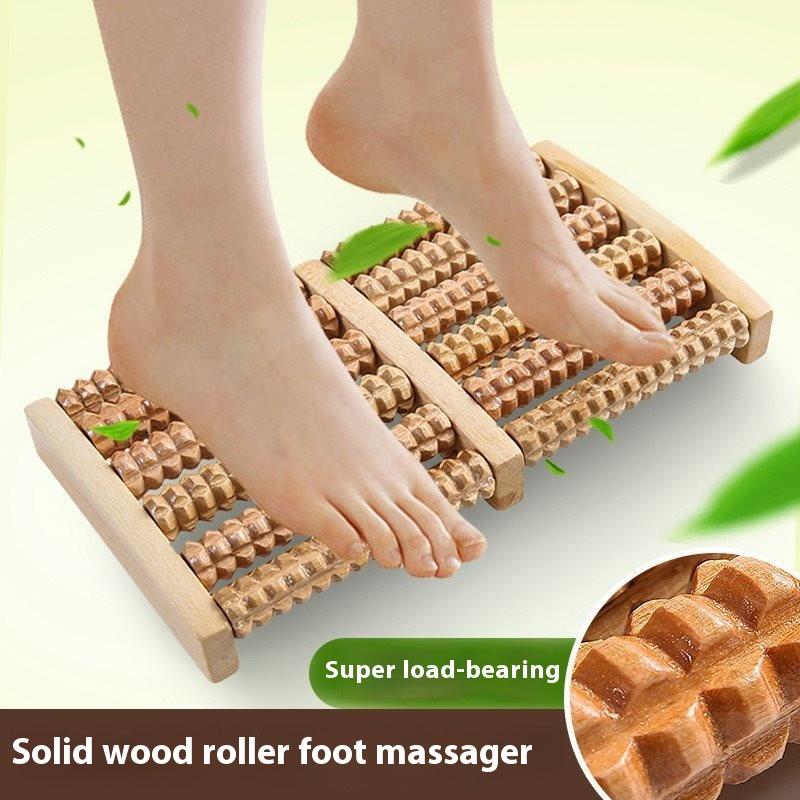6/7/8Rows Wooden Foot Massager - đánh giá và giá Reflexology Foot Roller