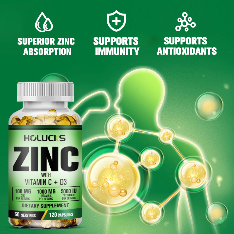 HOLUCKS Premium Zinc Vitamin C - đánh giá và giá Health Wellness Vitamins