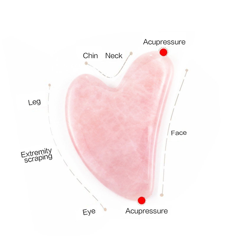 Rose Quartz Gua Sha For Face M - đánh giá và giá Jade Gua Sha Tool