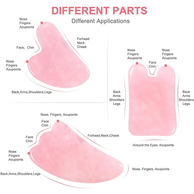 Rose Quartz Gua Sha Board Natu - đánh giá và giá Jade Gua Sha Tool