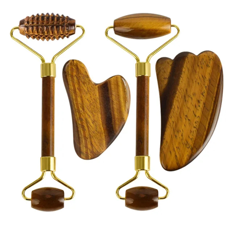 Natural Tiger Eye Jade Roller  - đánh giá và giá Jade Gua Sha Tool