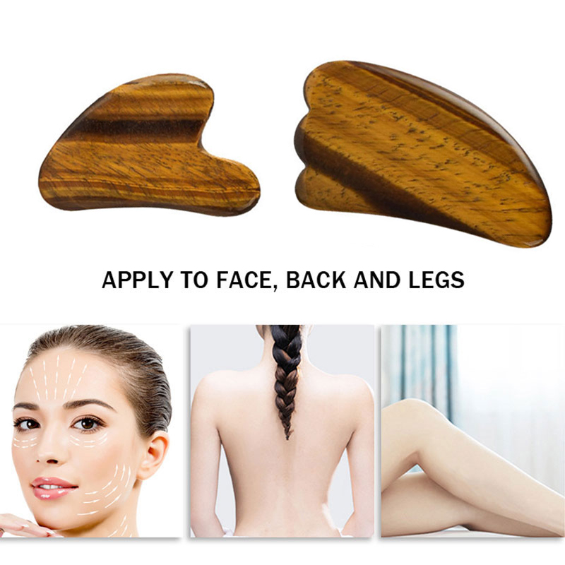 Natural Tiger Eye Jade Roller  - đánh giá và giá Jade Gua Sha Tool