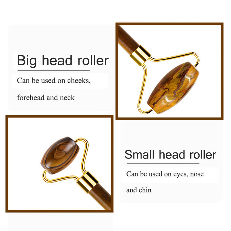 Natural Tiger Eye Jade Roller  - đánh giá và giá Jade Gua Sha Tool