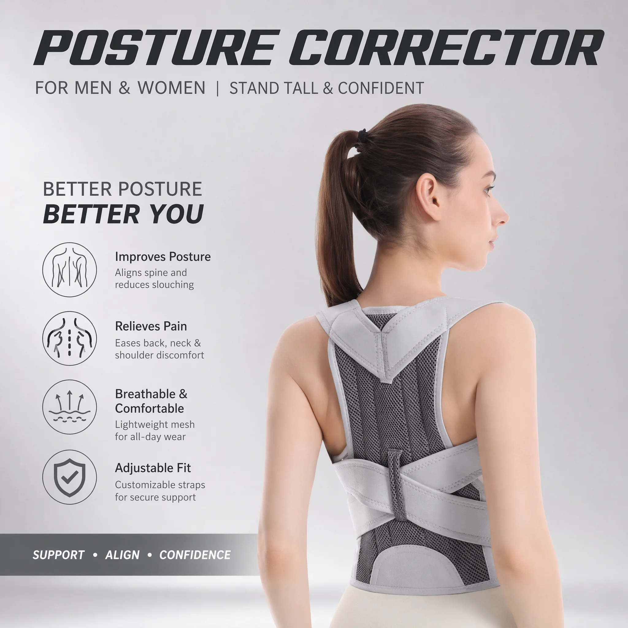 New Design Humpback Girdle Kee - đánh giá và giá Posture Corrector Back Brace