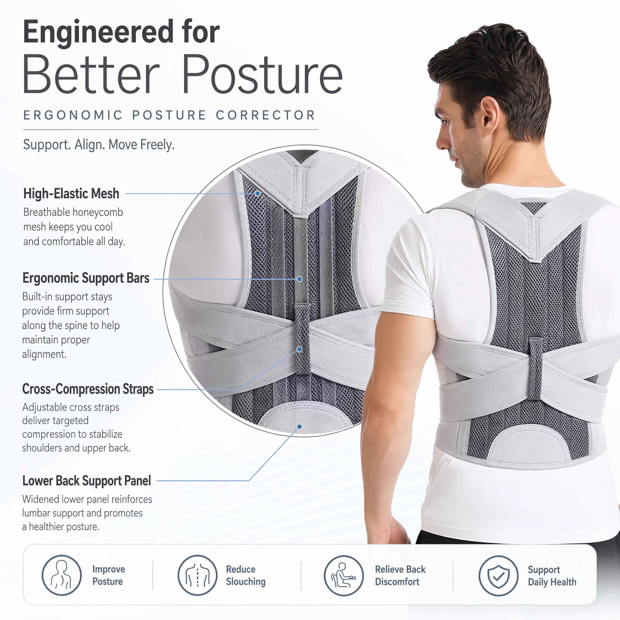 New Design Humpback Girdle Kee - đánh giá và giá Posture Corrector Back Brace