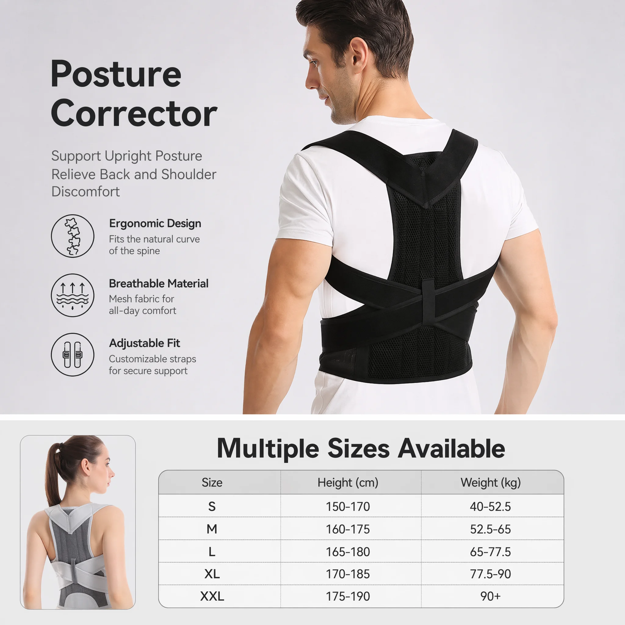 New Design Humpback Girdle Kee - đánh giá và giá Posture Corrector Back Brace