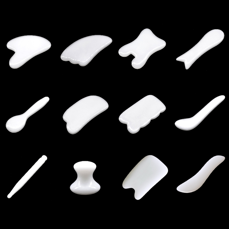 Natural White Jade Gua Sha Boa - đánh giá và giá Jade Gua Sha Tool