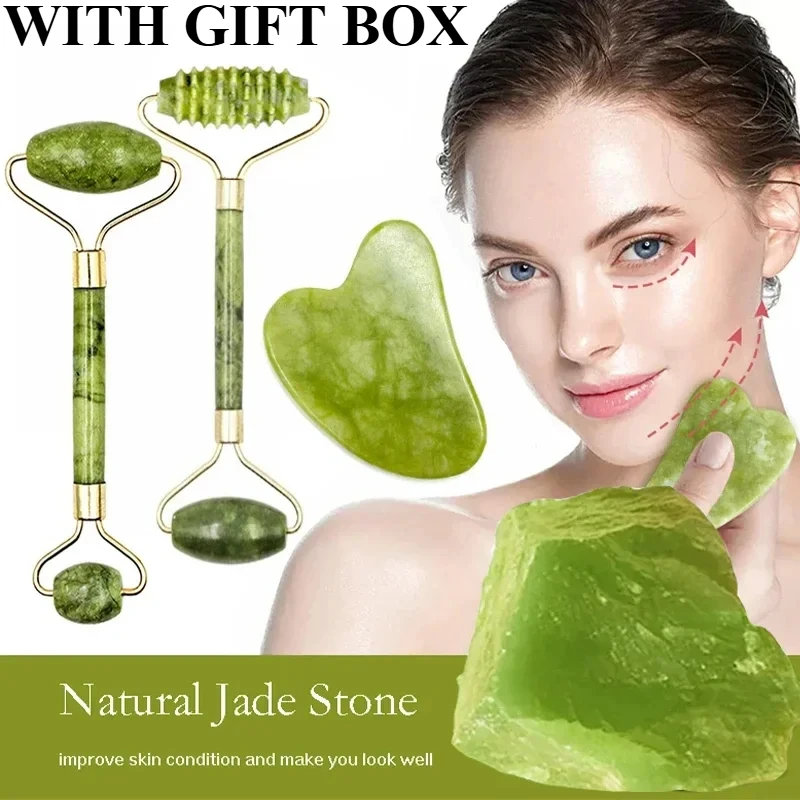 Natural Jade Roller Face Gua S - đánh giá và giá Jade Gua Sha Tool