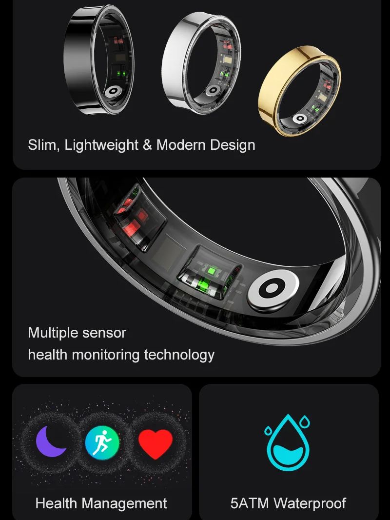 New Smart Ring R09 Health Moni - đánh giá và giá Blood Oxygen Monitor
