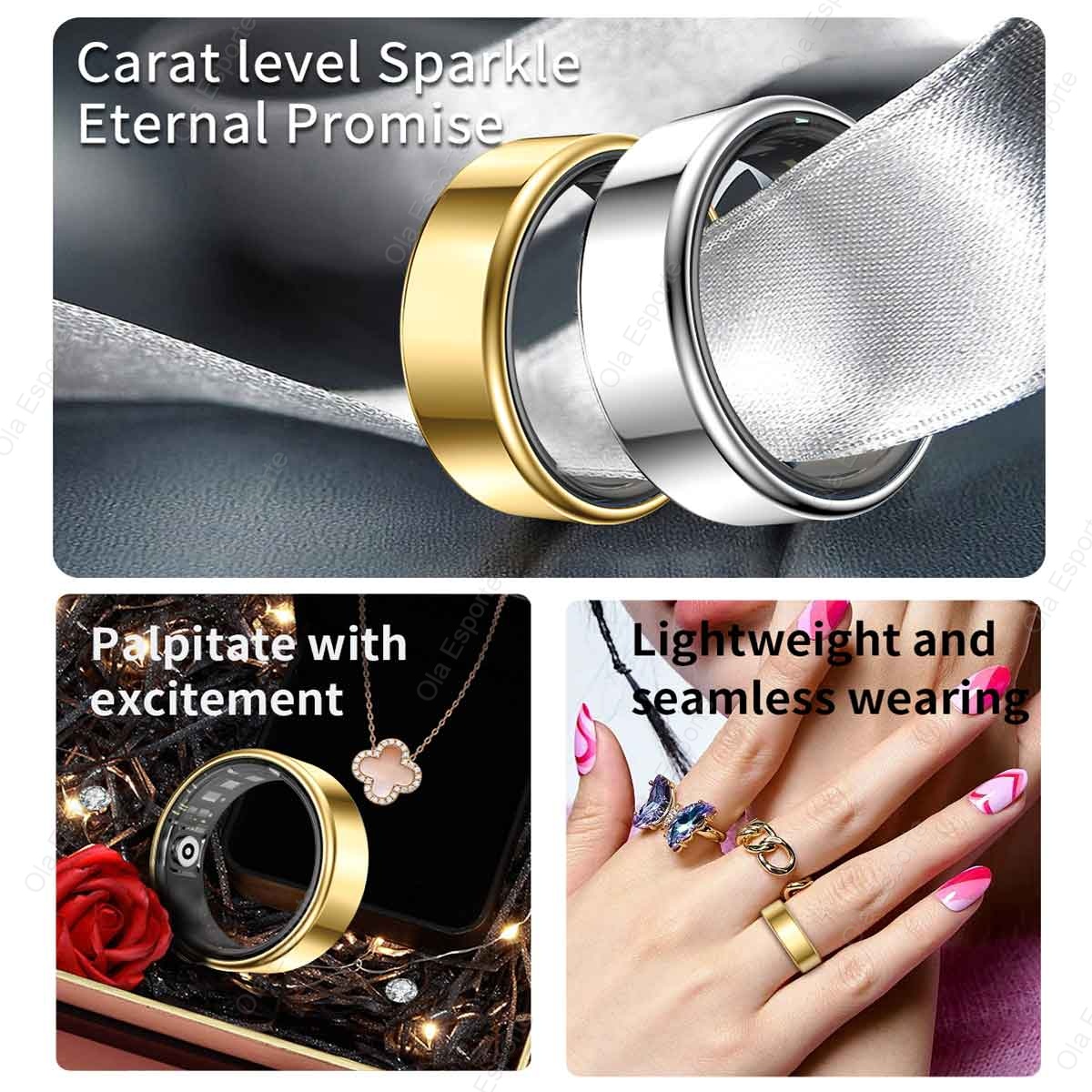 Titanium Alloy Smart Ring, Hea - đánh giá và giá Blood Oxygen Monitor